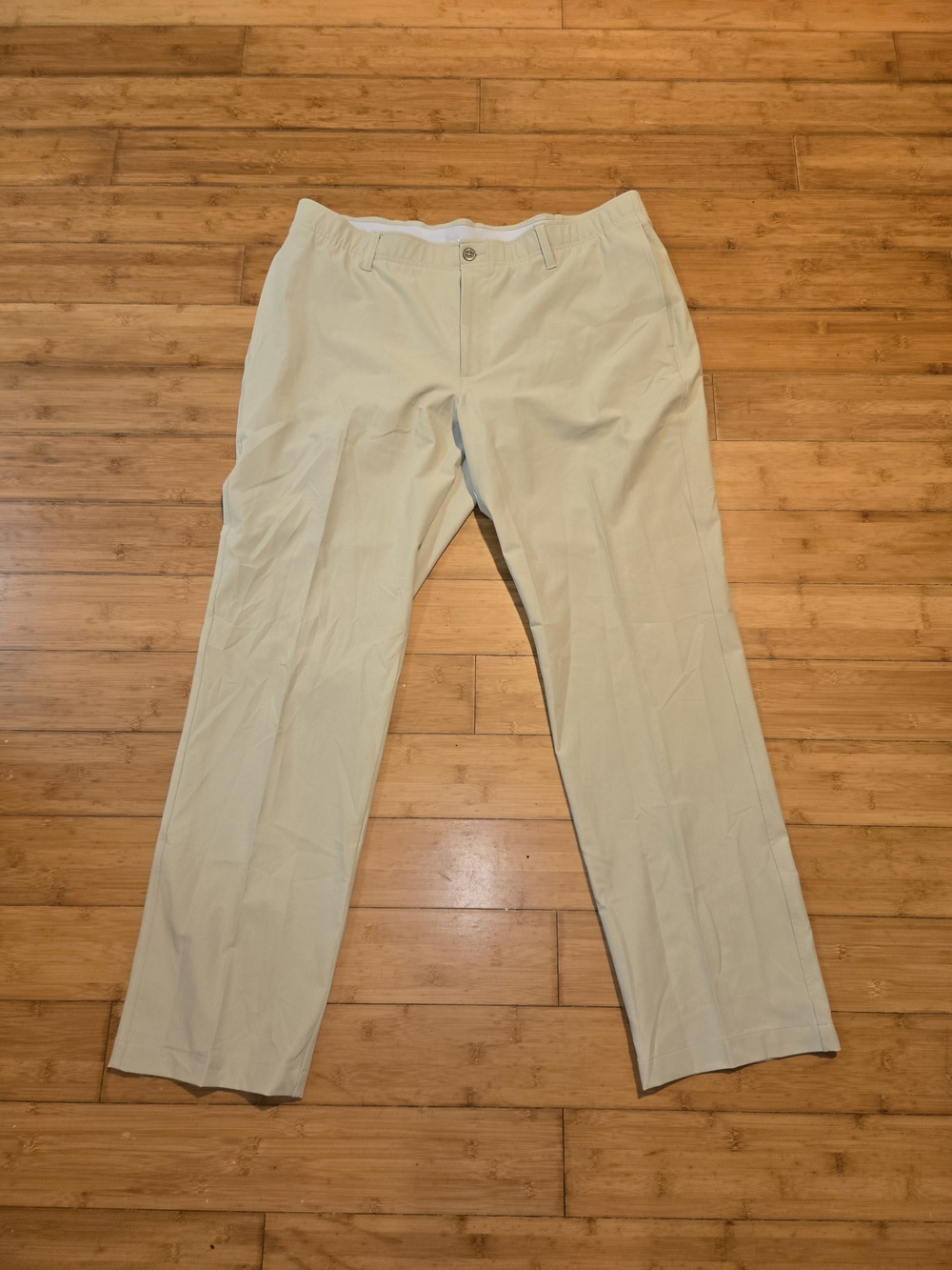 Under Armour Pants Mens 40X32 Beige Chino Trouser Golf Stretch Performance Tech